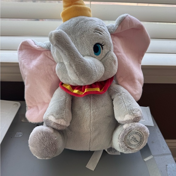 Disney Other - Disney Dumbo Plush Toy - Gray, Pink, and Yellow